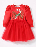 Christmas Candy Cane Tulle Dress