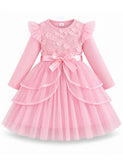 Elegant Three-dimensional Flower Tulle Dress