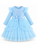 Elegant Three-dimensional Flower Tulle Dress