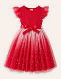 Gradual Change Star Tulle Dress