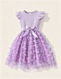 Bust 3D Butterfly Flying Sleeve Dress