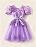 Bust 3D Butterfly Flying Sleeve Dress