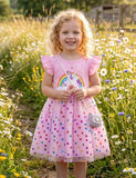 Unicorn Print Short-sleeved Tulle Princess Dress