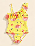 Cute Flamingo One-piece Swimsuit