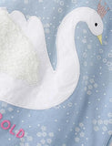Cartoon Goose Appliqué Short Sleeve Set - Mini Taylor