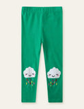 Cloud Appliqué Embroidery Leggings - Mini Taylor