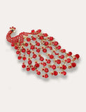 Crystal Peacock Brooch - Mini Taylor