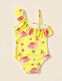 Cute Flamingo One-piece Swimsuit
