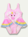 Flamingo Ruffled Swim Suit - Mini Taylor