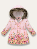 Floral Print Cotton Coat