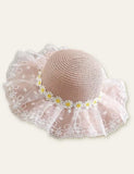 Flower Mesh Travel Straw Hat - Mini Taylor