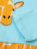 Giraffe Appliqué Long Sleeve Dress - Mini Taylor