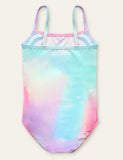 Mermaid Printed Tie-Dye Swimsuit - Mini Taylor
