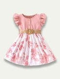 Pleated Sleeveless Flower Printed Dress - Mini Taylor