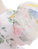 Puff Sleeve Floral Mesh Party Dress - Mini Taylor