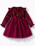 Star Print Velvet Dress