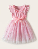 Fungus Edge Star Sequins Tulle Princess Dress