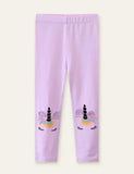 Unicorn Printed Appliqué Leggings - Mini Taylor