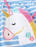 Unicorn Striped Flying Sleeves Dress - Mini Taylor