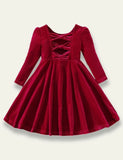 Velvet Bow Princess Dress - Mini Taylor