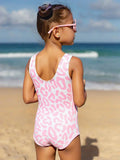 Cute Printed Lace Swimsuit
