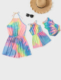 Mom and Me Rainbow Tie-dye Jumpsuit